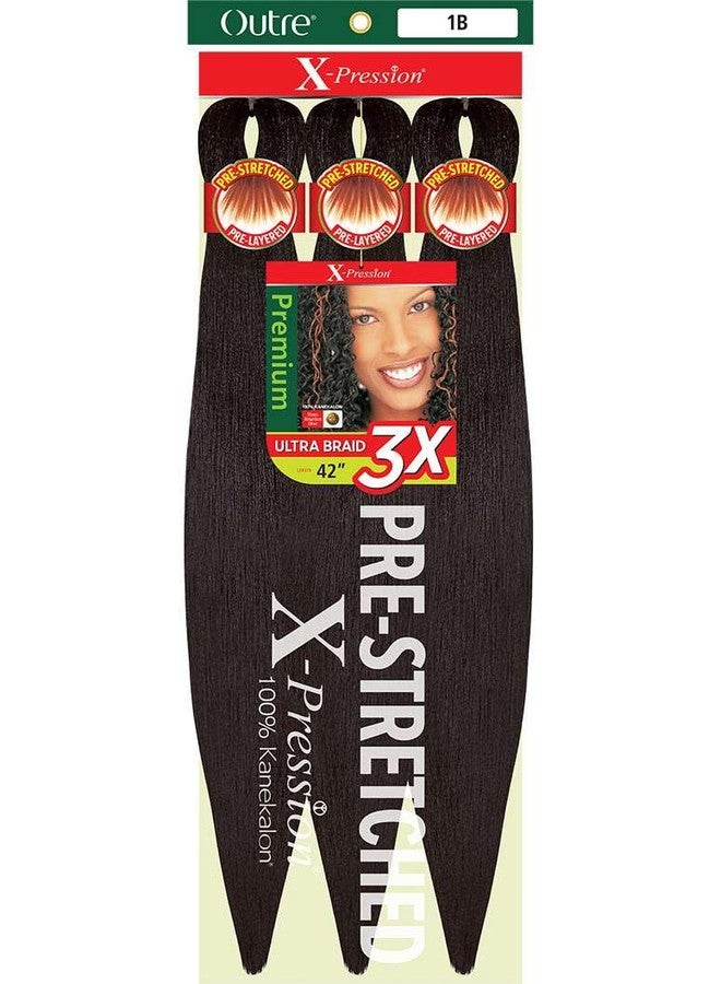 Outre X-PRESSION Ultra Braid Pre-streteched Braid 42" 3X (1 Pack, Shocking Pink) - Image 1